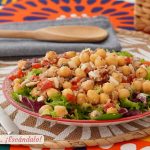Ensalada de garbanzos con atún y pimiento rojo